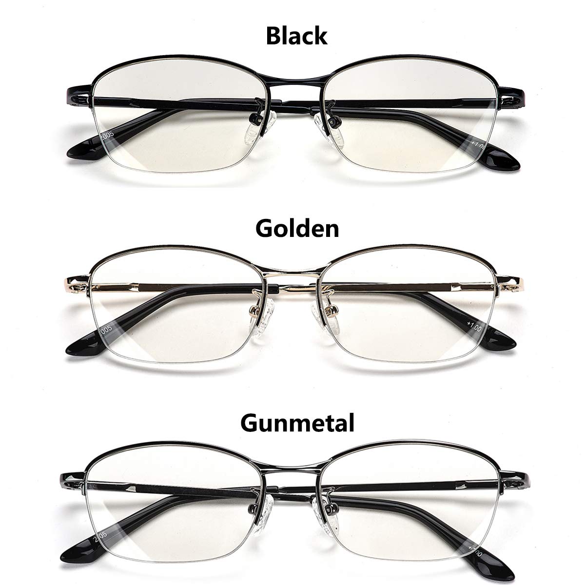 Progressive Multifocal Computer Reading Glasses - Blue Light Blocking Presbyopic Eyewear for Men | Reduce Eye Strain for Office Work & Screen Time