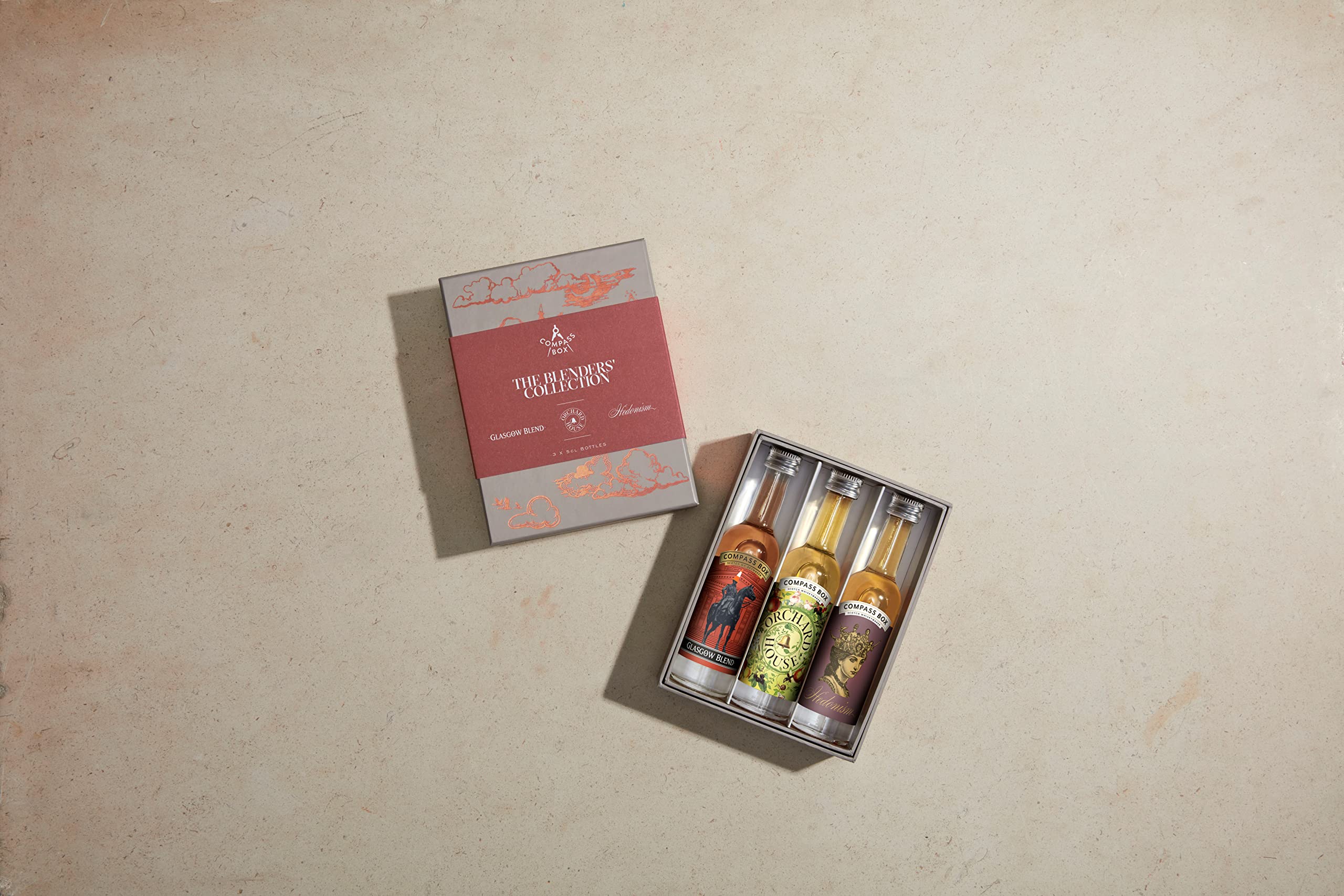 Compass Box Blended Malt Scotch Whisky Collection 45% Vol. - 3x0.05l Gift Box Set, Perfect for Whisky Tasting & Corporate Gifts
