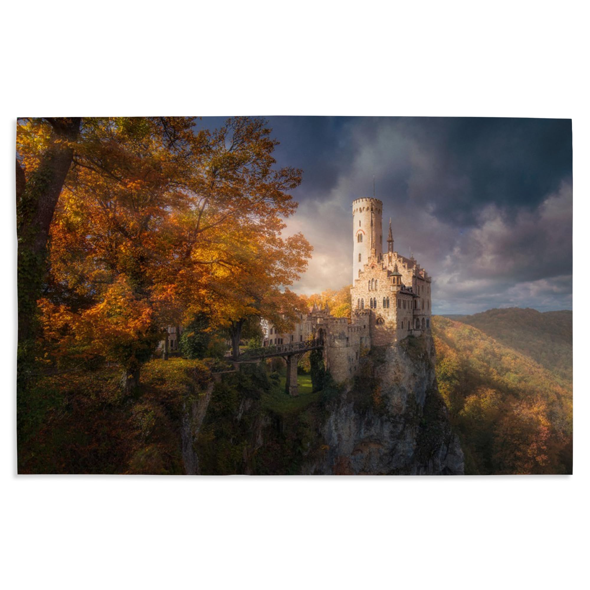 Lantern Press 16x24 Inch Giclee Art Print - Lichtenstein Castle Germany Landscape Wall Decor - Premium Canvas Artwork for Living Room, Bedroom & Office Decoration