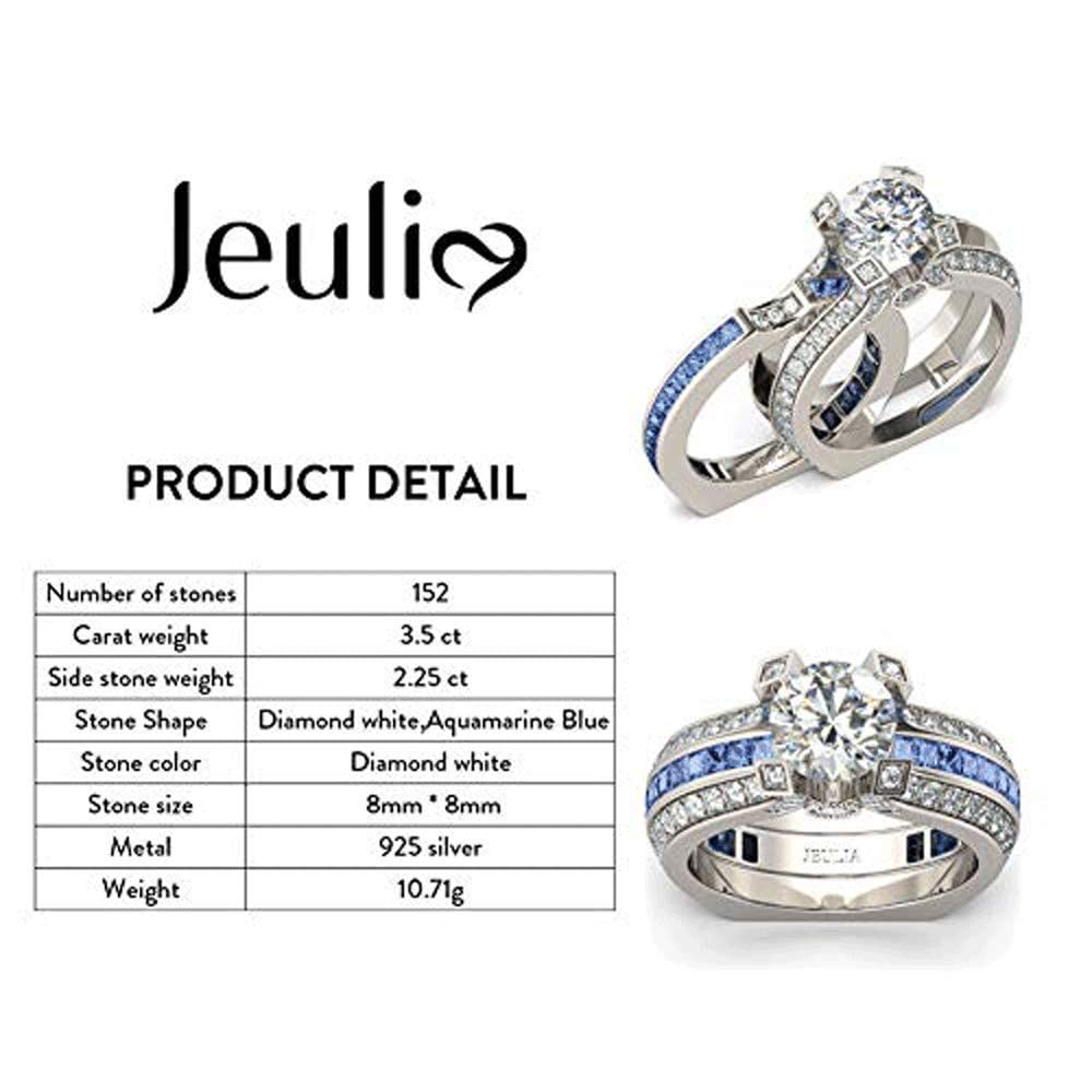 Jeulia Diamond Band Rings for Women - Sterling Silver CZ Interchangeable Ring Sets | Wedding, Engagement, Anniversary, Promise, Bridal Jewelry - Perfect for Proposals, Gifts & Special Occasions