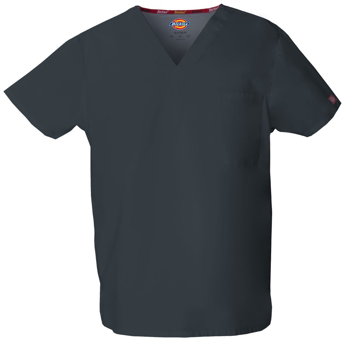 Dickies EDS Signature Scrubs for Women & Men - Unisex V-Neck One Pocket Top 83706 | Soft Brushed Poplin Fabric | Perfect for Nurses, Doctors & Healthcare Professionals