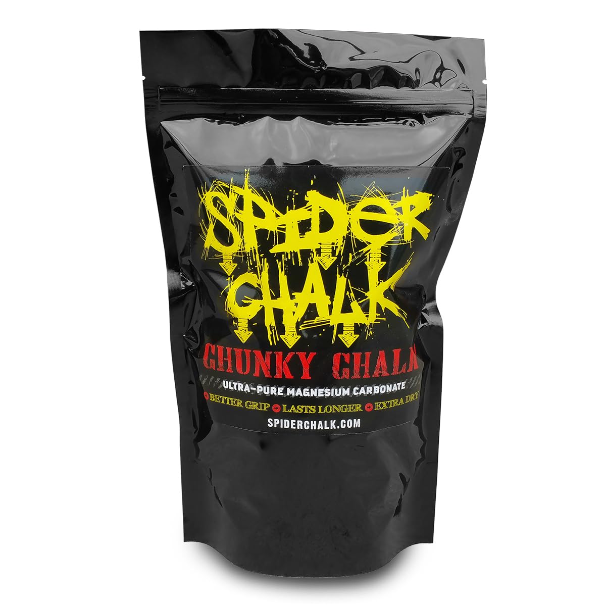 Premium SPIDER CHALK 12oz Gym Chalk - Lab-Grade Magnesium Carbonate Blocks & Chunky Powder for Rock Climbing, Weightlifting, Powerlifting | Made in USA | Ideal for Grip Enhancement in CrossFit, Gymnastics & Outdoor Sports