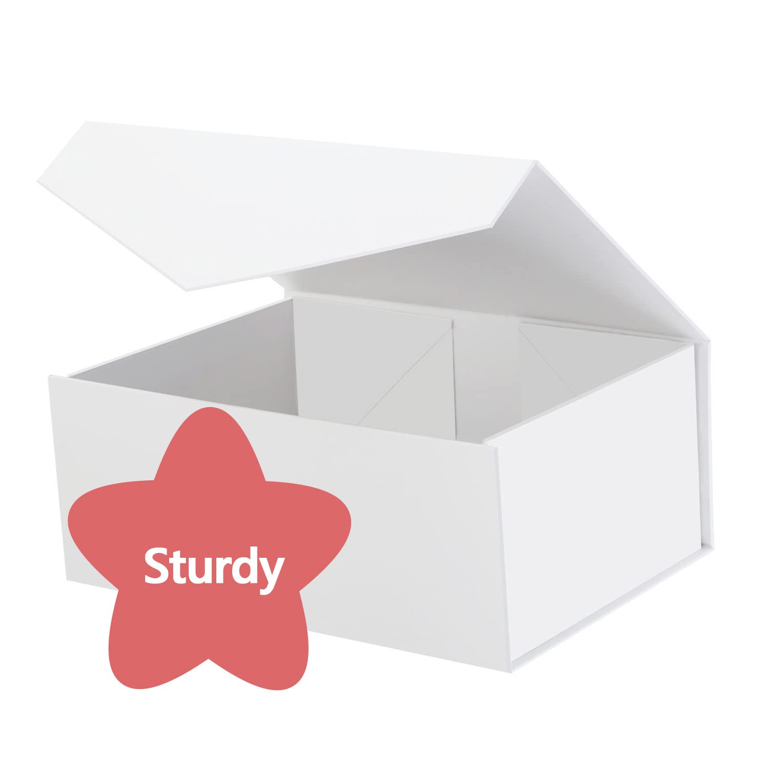 Premium White Magnetic Closure Gift Box with Lid - 9x6.5x3.8 Inch Elegant Wedding, Bridesmaid Proposal & Birthday Present Packaging | Collapsible Rectangle Box for Jewelry, Cosmetics & Special Occasion Gifts