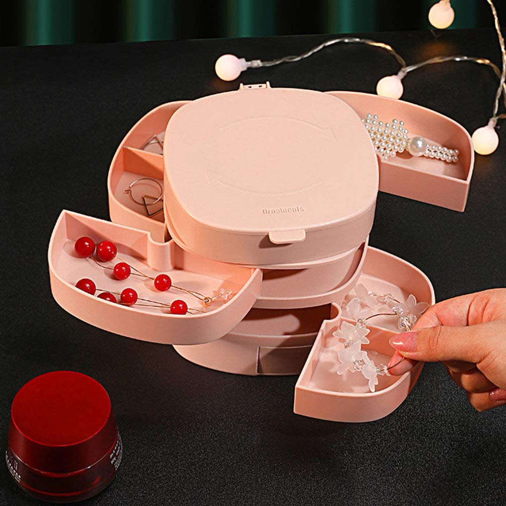 Cabilock Jewelry Organizer Box - Earring & Ring Storage Case for Travel