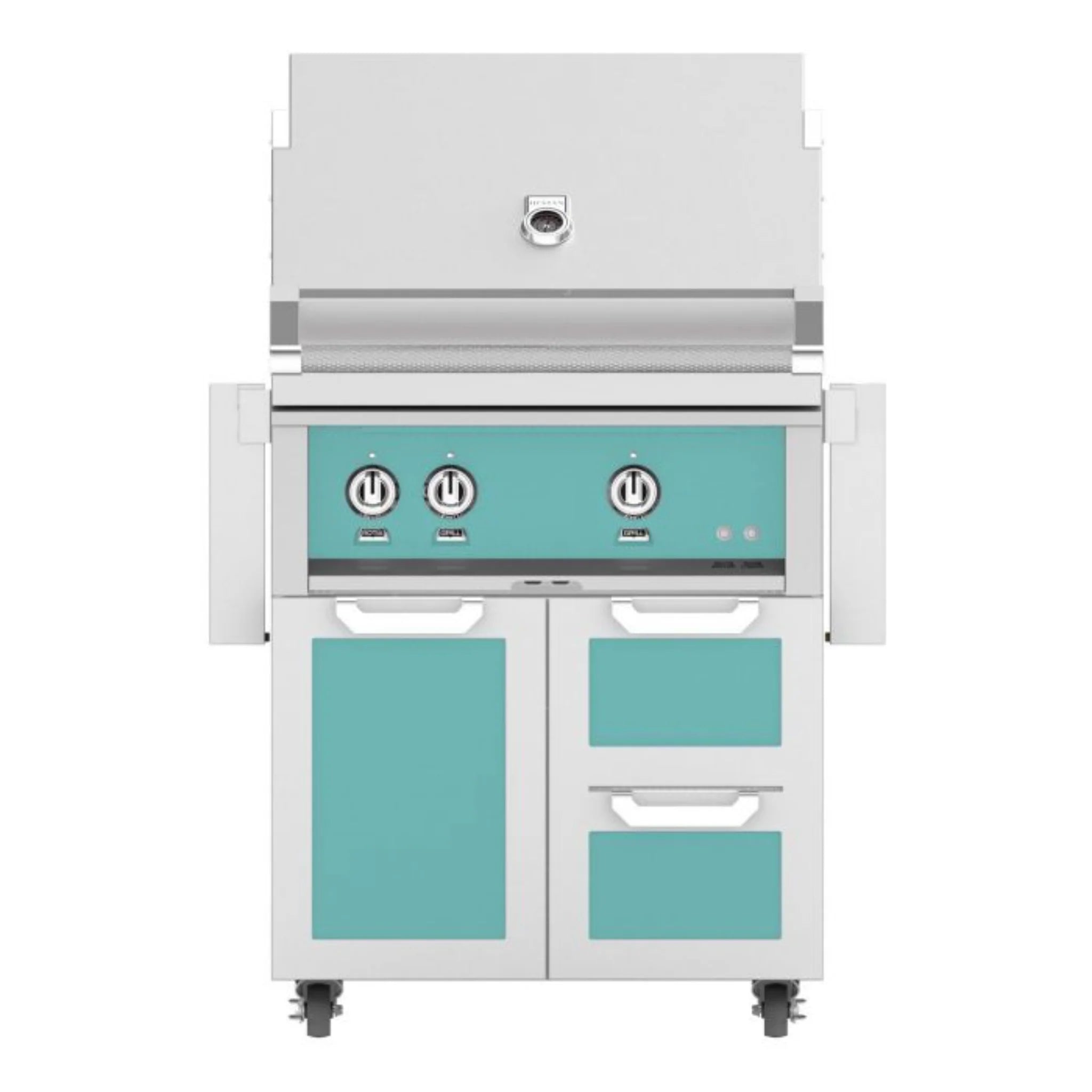 Hestan 30-Inch Freestanding Outdoor Grill with Door & Double Drawers - GBR30 GCR30 - Perfect for Backyard BBQs, Patio Cooking, and Outdoor Entertaining