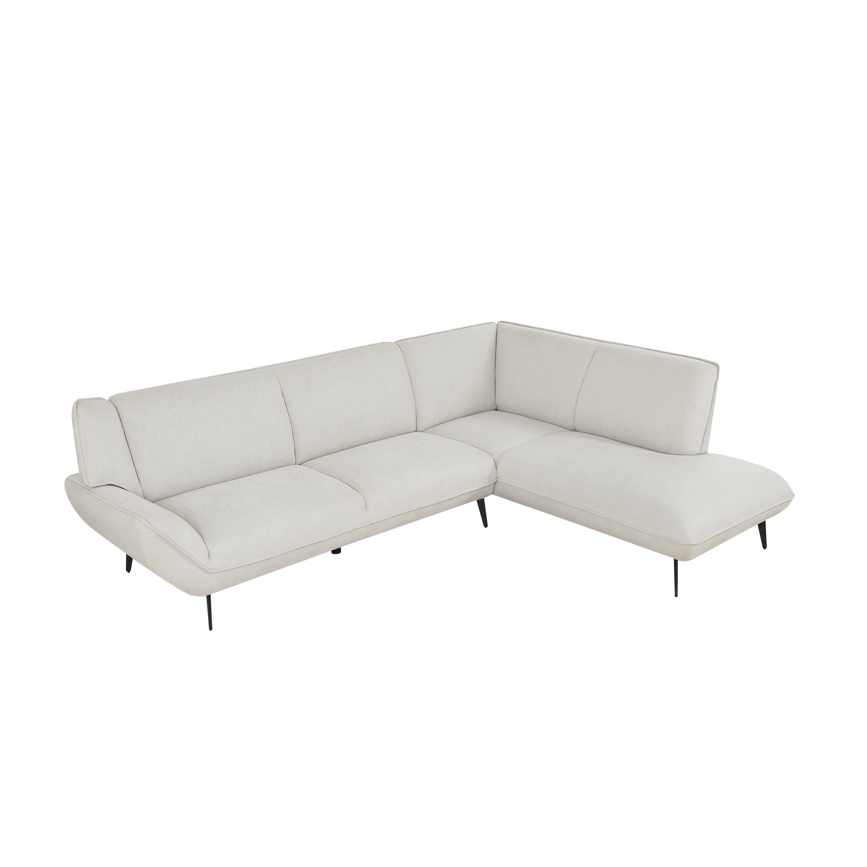 106-Inch Large Beige Two-Tone Blend Fabric Sofa with High Rebound Seat - Luxurious Comfort for Living Room, Family Room & Home Theater
