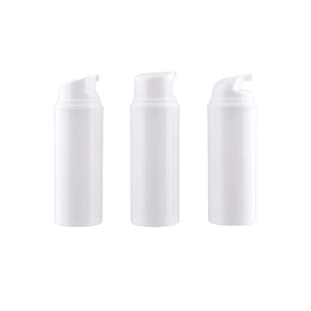 Exceart 3-Piece Travel Cosmetic Bottles Set - Leak-Proof Airless Pump Containers for Shampoo, Lotion & Toiletries | Portable Toiletry Bottles for Vacations, Gym & Air Travel (White)