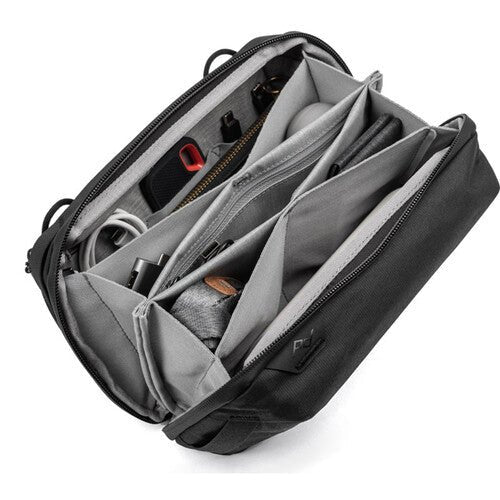 Peak Design Tech Pouch (Black, 2L) - Premium Travel Organizer for Electronics - Perfect for Laptops, Cables & Accessories on Business Trips & Vacations