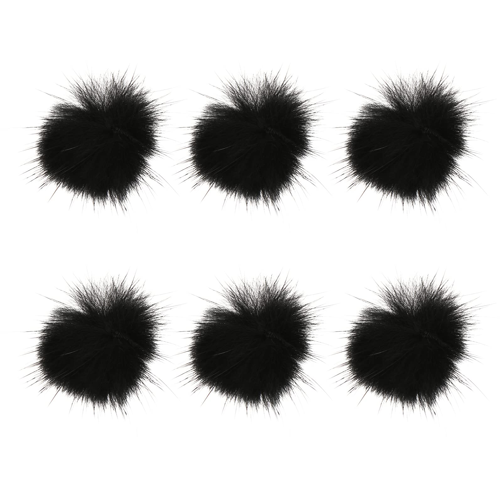 6PCS DIY Fluffy Nail Pom Poms - 3D Winter Nail Art Decorations for Manicure, Hats & Crafts | Uonlytech Nail Accessories for Party, Wedding & Holiday Nail Designs