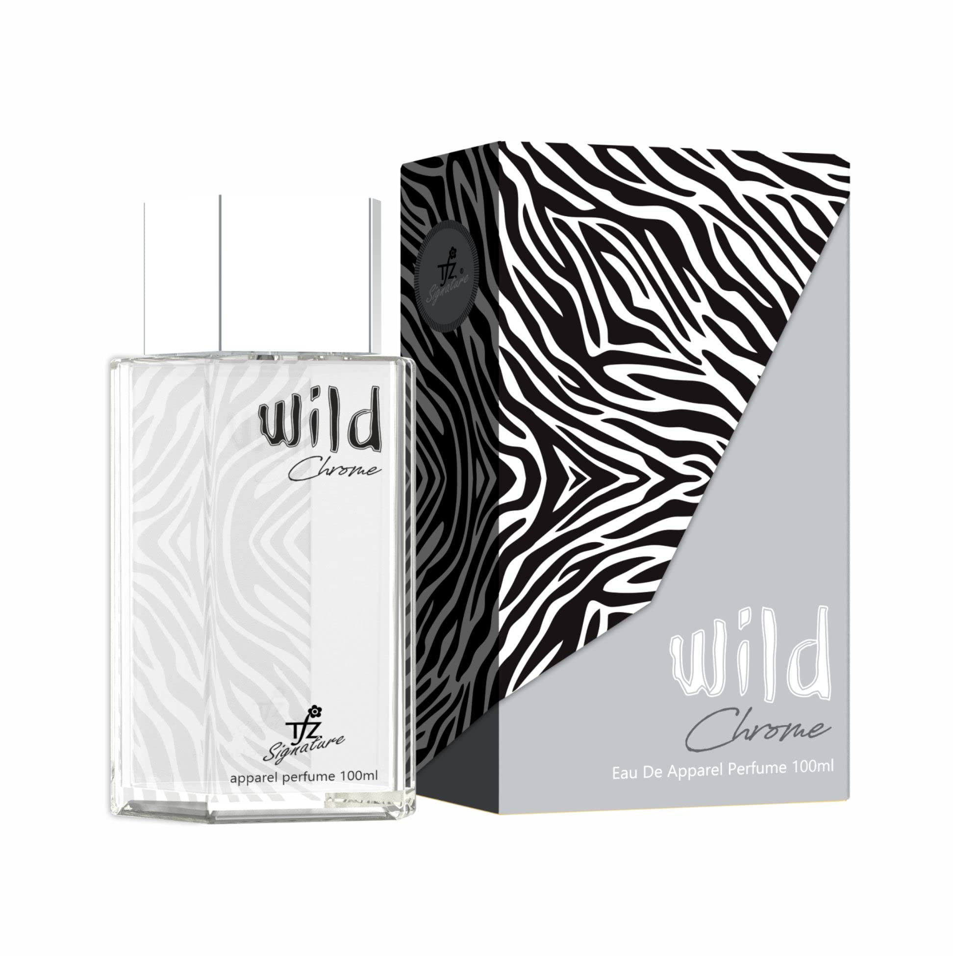 TFZ Wild Chrome Eau de Parfum Spray for Men - Long Lasting Cologne with Fresh Citrus & Woody Notes - Perfect for Daily Wear, Office & Special Occasions