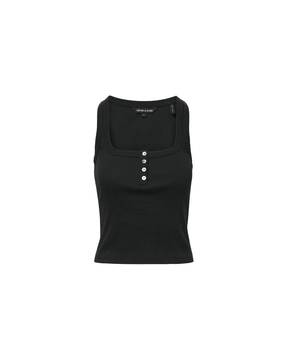 Abbott Black Tank Top for Women - Comfortable & Stylish Casual Wear for Summer, Gym, and Outdoor Activities