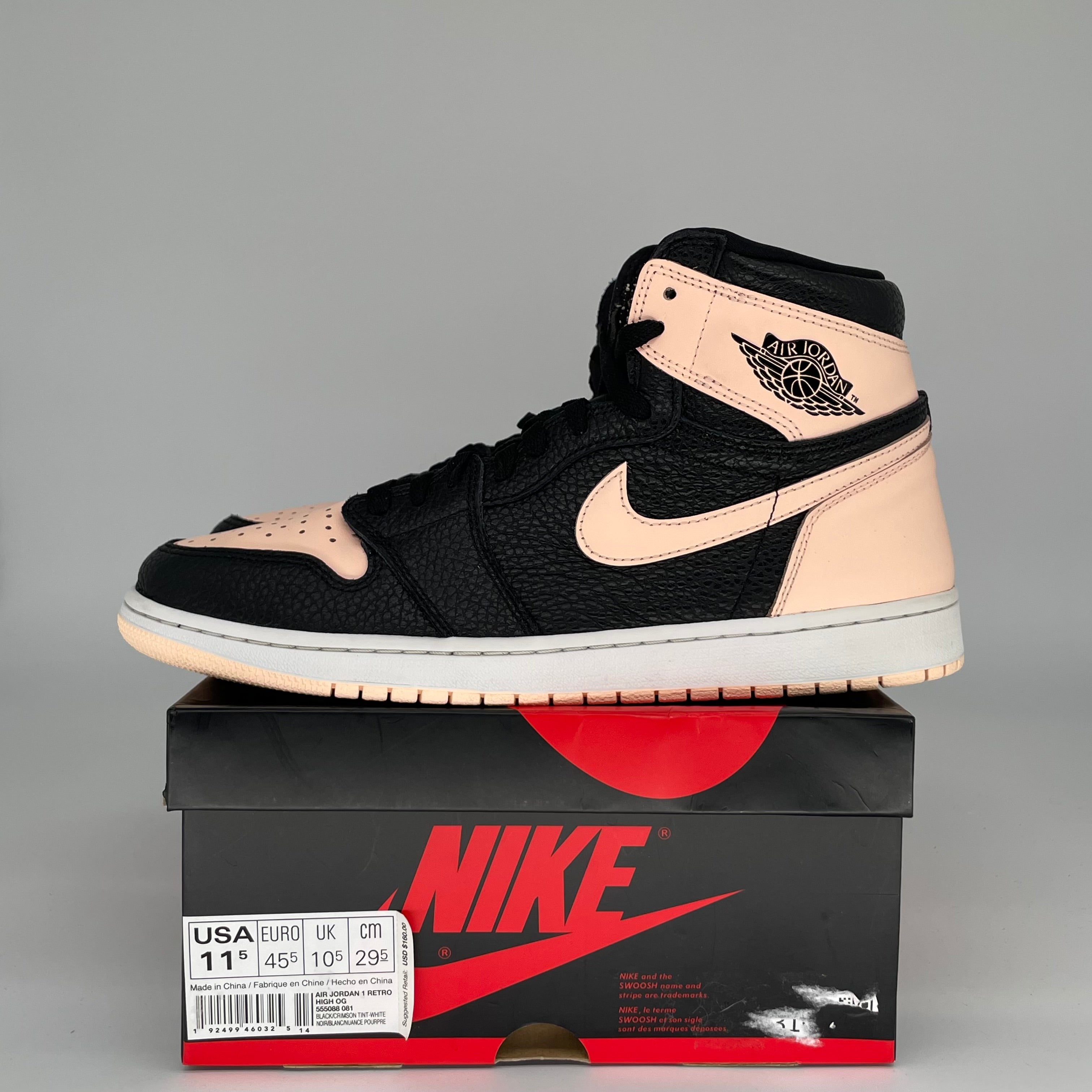 AIR JORDAN 1 CRIMSON TINT Men's Basketball Shoes Size 11.5 (555088-081) - Retro High Tops for Sneaker Collectors & Streetwear Fashion | Perfect for Casual Wear, Sports & Sneakerhead Collections