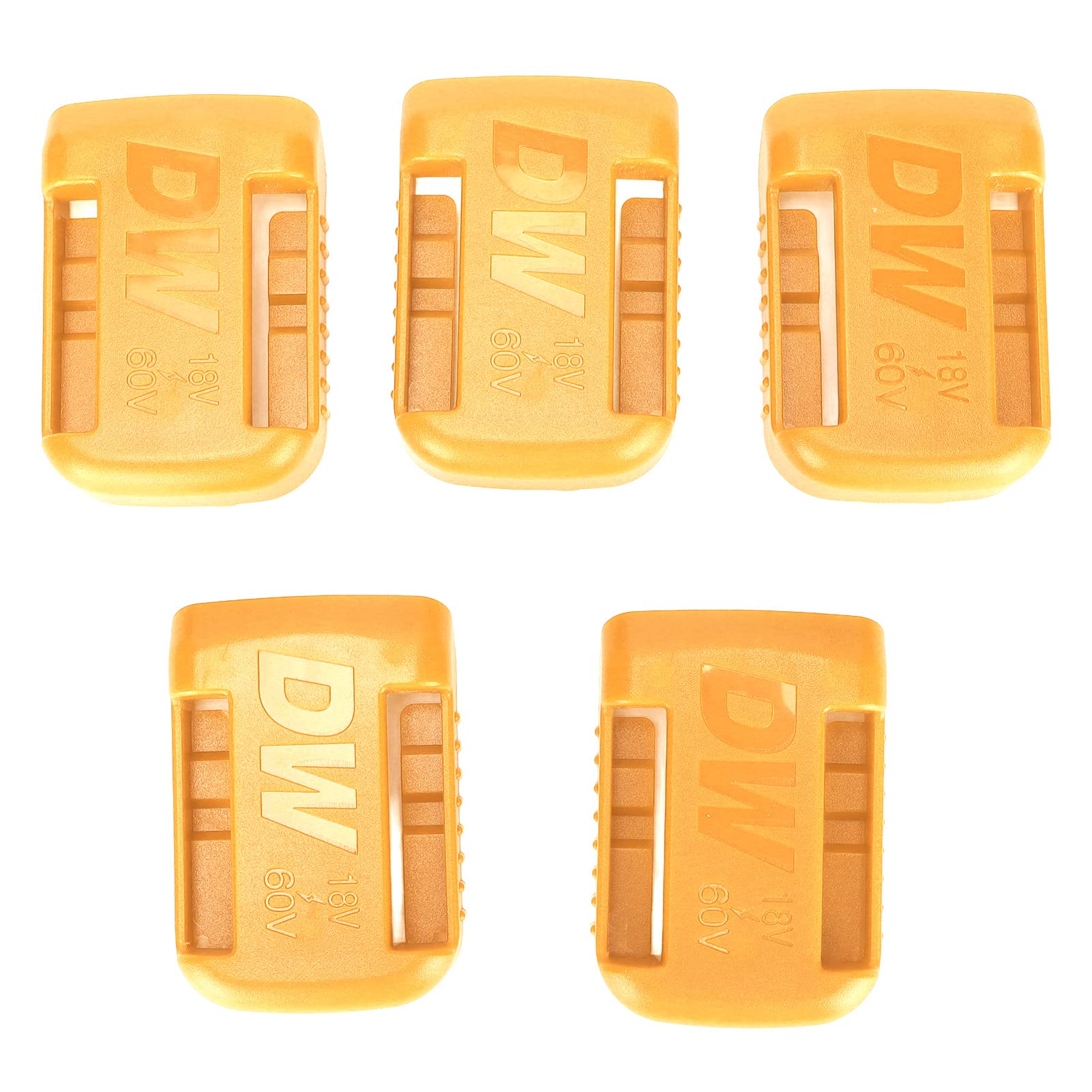 Gaeirt Power Tool Battery Storage Rack - Wall Mount Lithium Battery Holder Organizer with Countersunk Screw Holes | Durable & Safe Yellow Bracket for DeWalt, Milwaukee, Makita Tools | Perfect for Garage, Workshop & Toolbox Organization