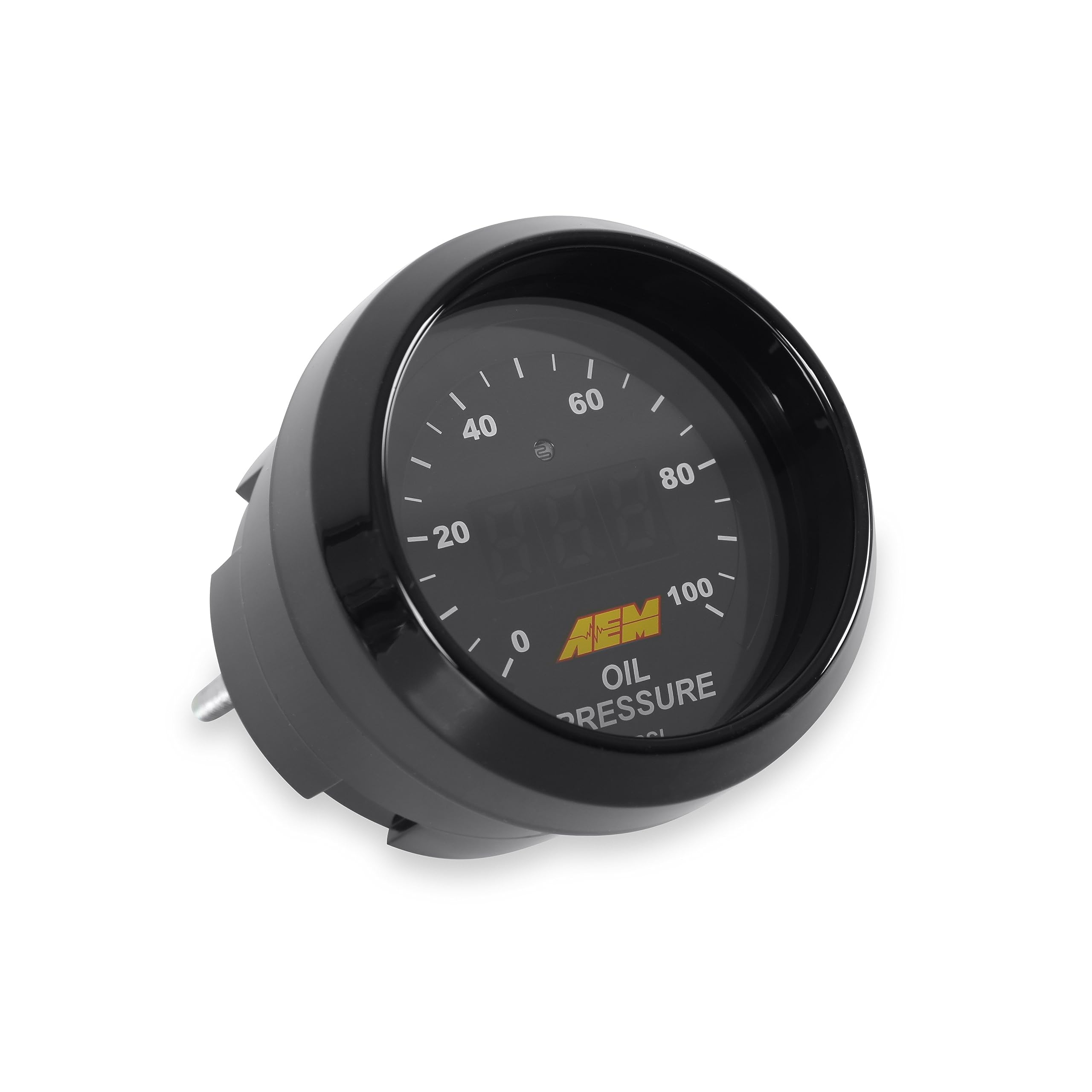 AEM 30-4401 0-100 PSI Oil & Fuel Pressure Gauge - High Performance Automotive & Marine Engine Monitoring for Racing, Off-Road & Industrial Applications