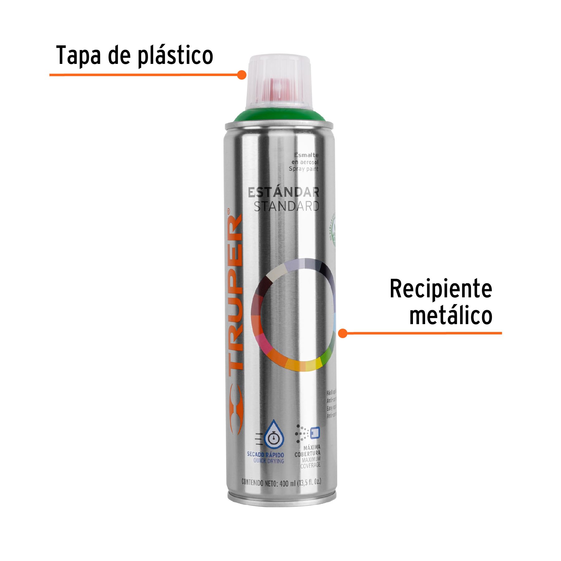 Eco-Friendly Green Acrylic Enamel Spray Paint for DIY Crafts, Home Decor & Automotive Touch-Ups | Non-Toxic Quick-Drying Formula
