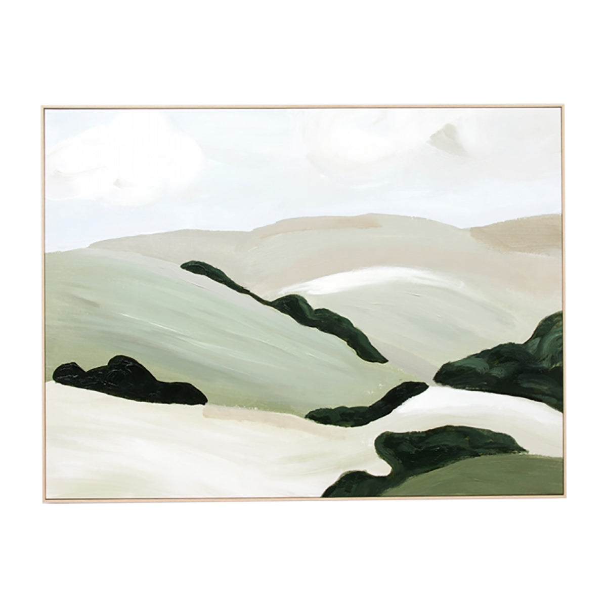 Barossa Landscape Framed Canvas Wall Art - Australian Wine Country Scenery Painting for Living Room, Bedroom & Office Decor