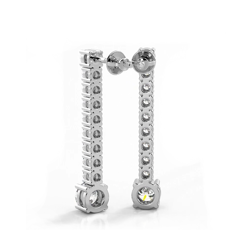 1.35 Carat Round Diamond Dangle Drop Earrings for Women - Elegant Wedding, Party & Evening Wear Jewelry