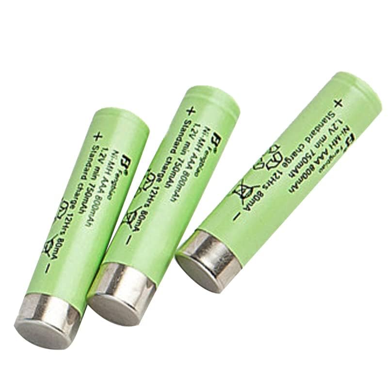 TimeFlys 3AAA Rechargeable Batteries 1.2V 800mAh Ni-MH Triple A Long Lasting Batteries for Baby Monitors, Toys, and Electronics - Eco-Friendly Power Solution (3-Pack)