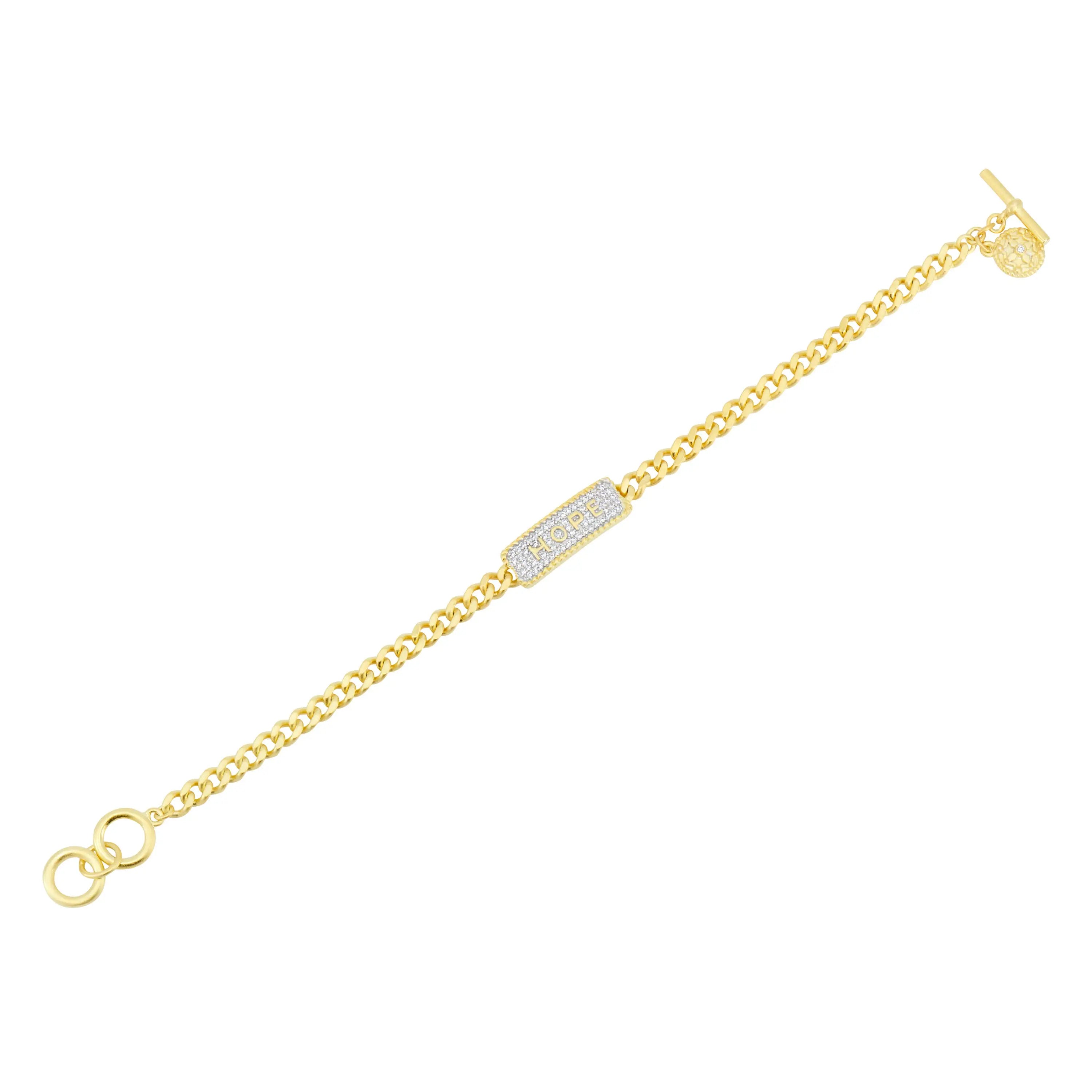 Hope Chain Link Bracelet for Women - Adjustable Stainless Steel Fashion Jewelry Gift for Her - Perfect for Everyday Wear, Parties & Special Occasions