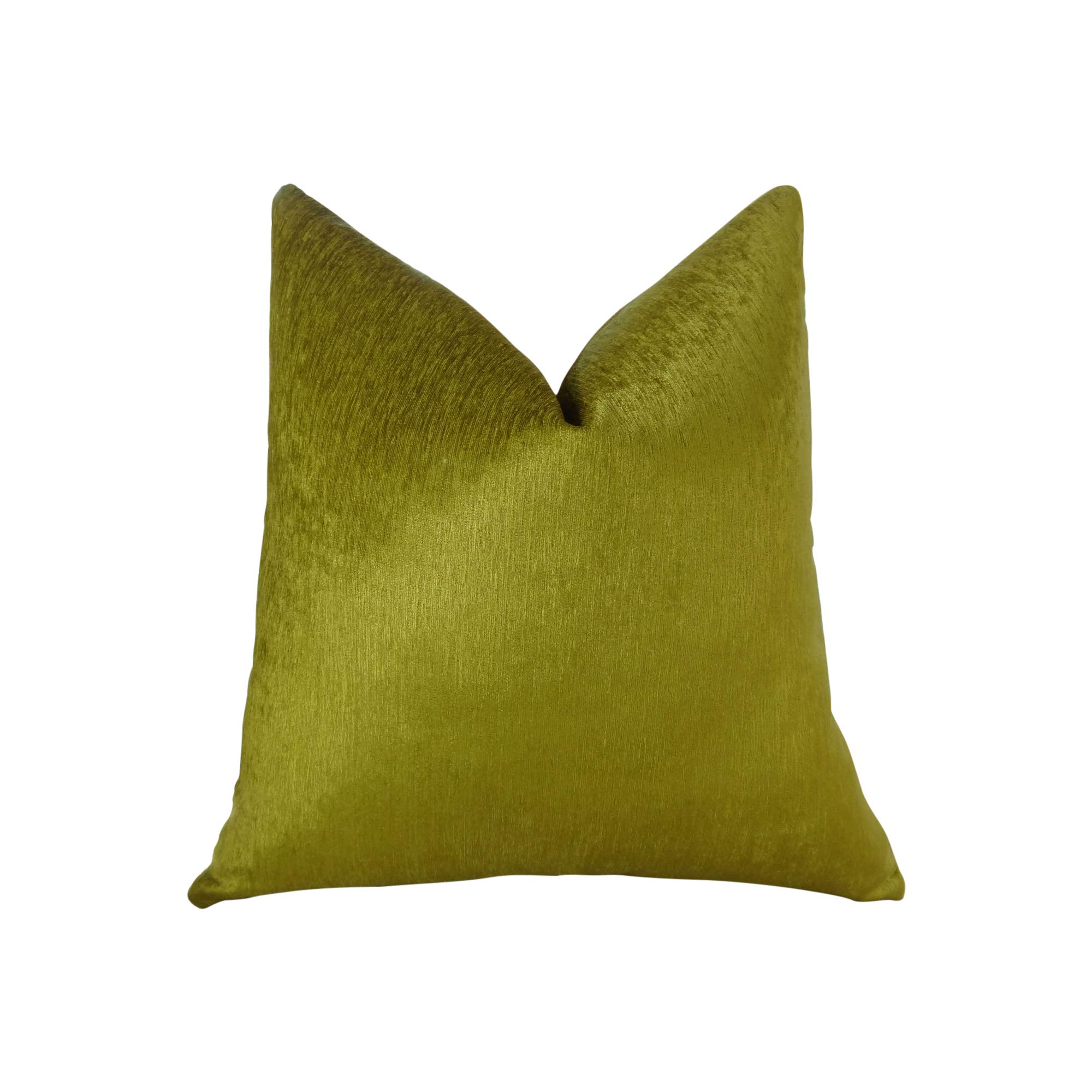 Plutus Lemon Curry Handmade Decorative Throw Pillow 16x16 Inch - Metallic Citrine & Gold Accent Cushion for Sofa, Bed, Living Room Decor