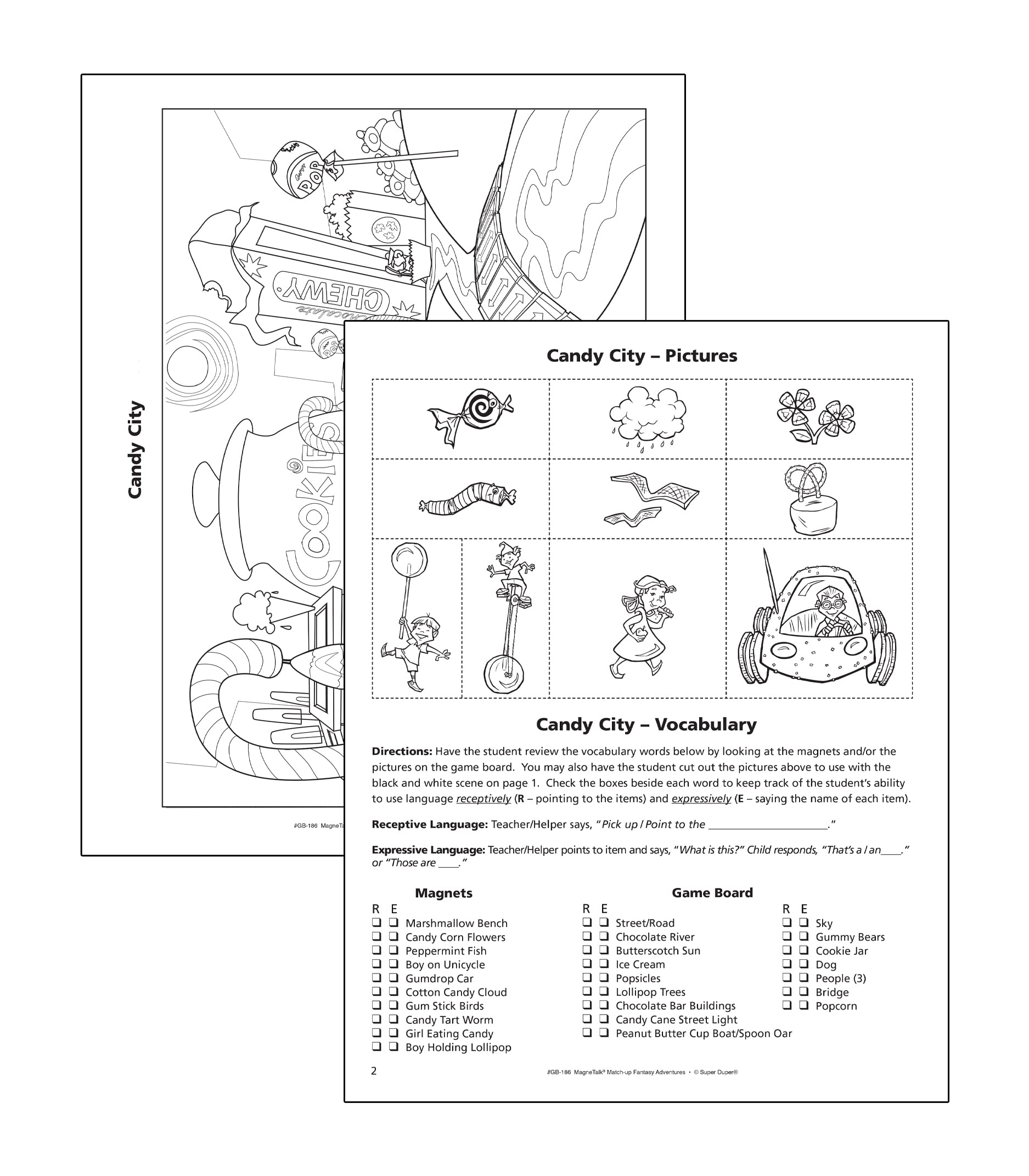 Super Duper Publications Magnetic Fantasy Adventure Stories Match-Up Barrier Game - Kids Educational Learning Resource for Speech & Language Development - Perfect for Classroom & Homeschool Activities