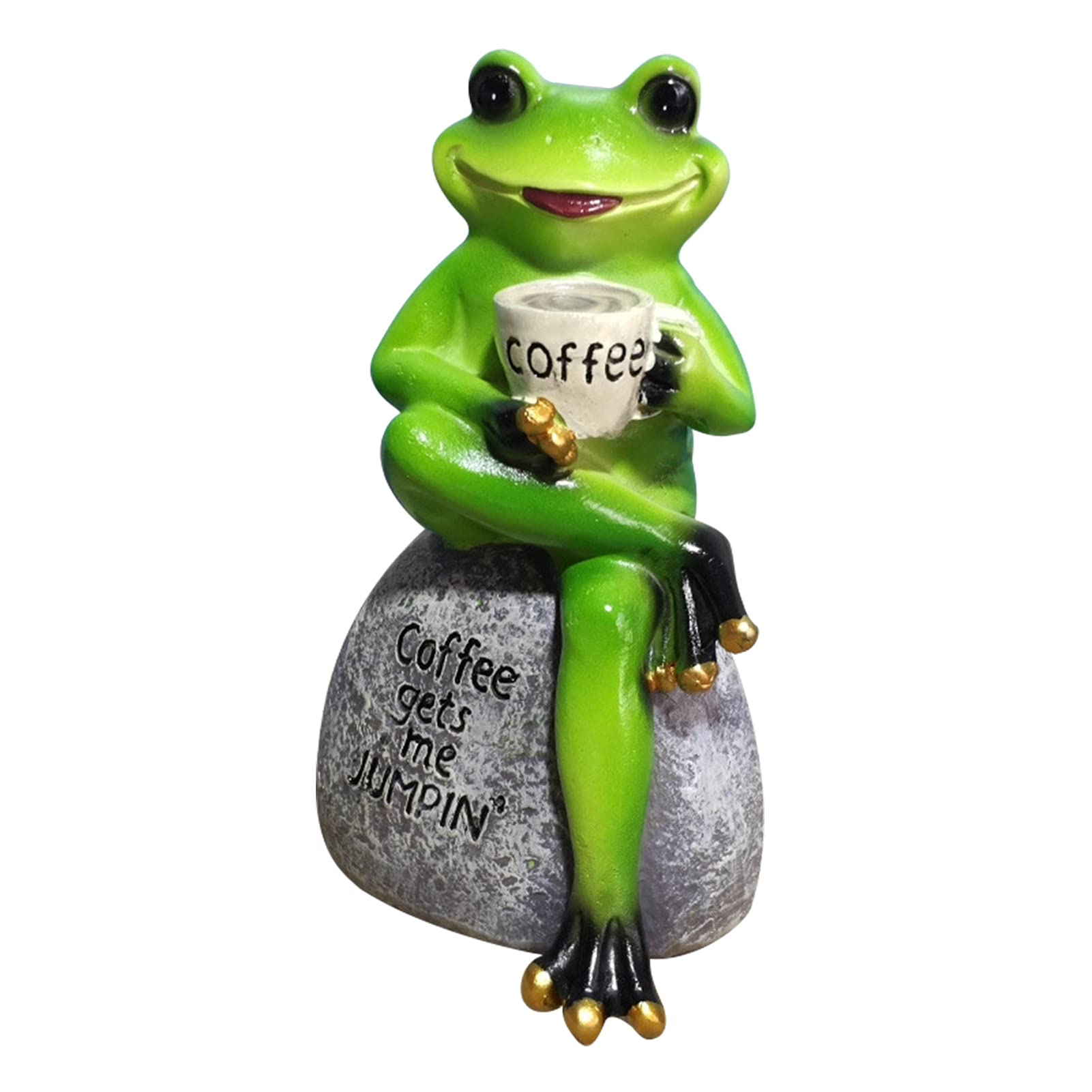 Cute Resin Frog Couple Garden Statue - Outdoor Decor, Lovely Table Ornament for Patio, Yard & Garden Decorations | Perfect Gift for Nature Lovers (Color: Green)