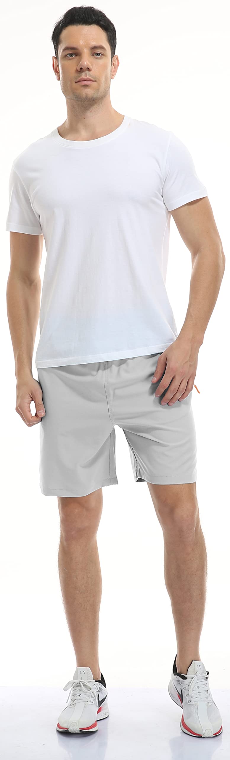 SPOSULEI Men's Quick-Dry Water Resistant Hiking Shorts - Lightweight Athletic Outdoor Shorts with Zipper Pockets for Running, Camping & Travel