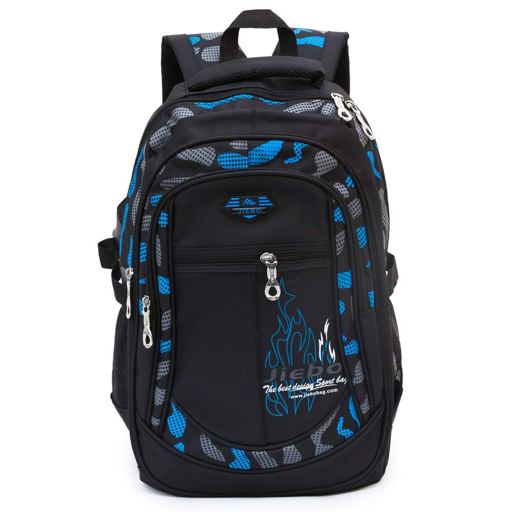 Durable School Backpack for Boys & Kids - Lightweight Bookbag for Students, Teenagers & Children - Perfect for School, Travel & Outdoor Activities (A-Blue, One Size)