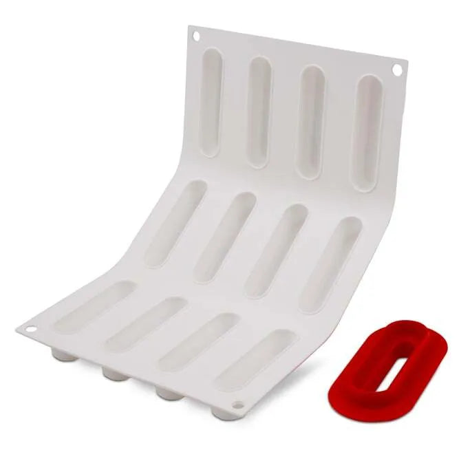 Premium Caroline 30 Silicone Mold with Cutter - 12 Unique Shapes for Baking, DIY Crafts & Chocolate Making - Perfect for Cupcakes, Candies & Resin Art Projects