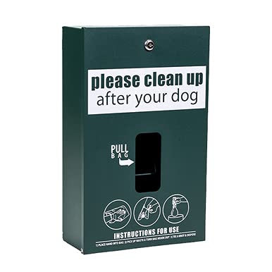 ONEpul® Mini Dog Waste Station with Header Bag System - Matte Green | Outdoor Pet Waste Disposal for Parks, Backyards & Dog Walking Areas