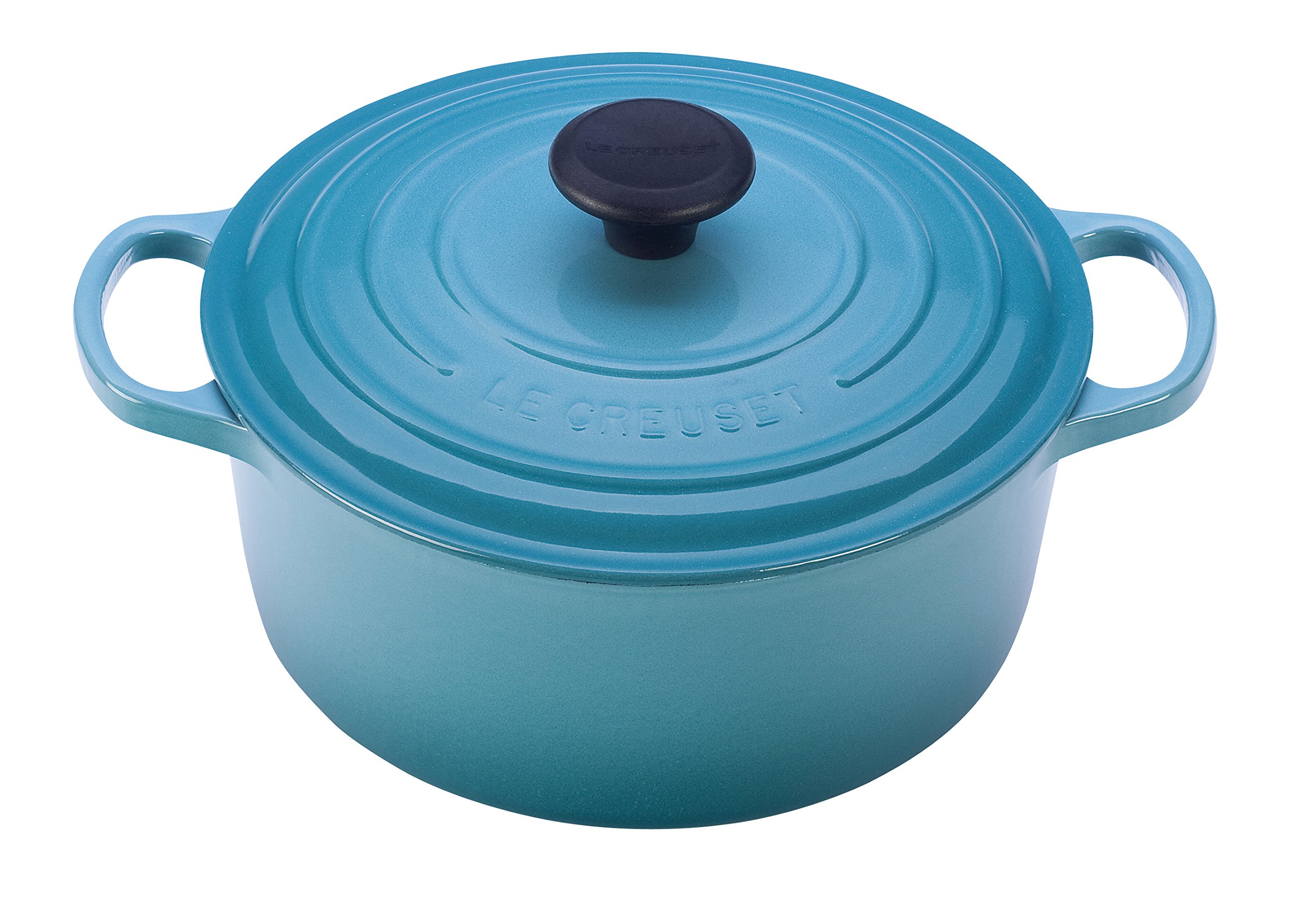 Le Creuset Signature Enameled Cast Iron Round Dutch Oven 4.5 Quart - Caribbean Blue | Premium Cookware for Braising, Stewing & Baking | Perfect for Family Dinners & Entertaining