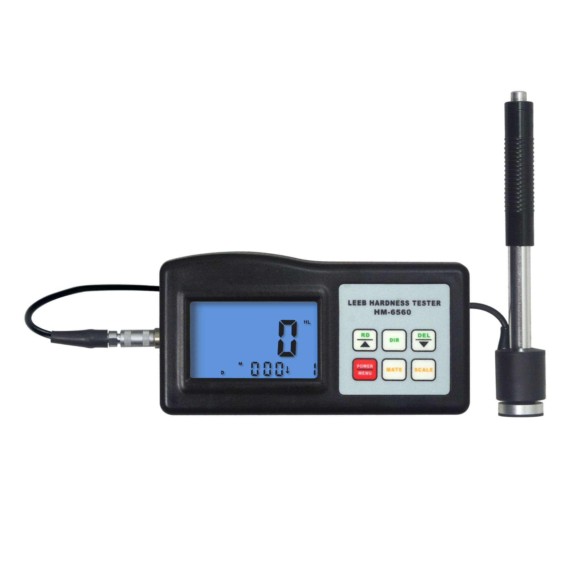 HM-6560 Leeb Hardness Tester for Metal Workpieces - Portable HRB/HRC/HV Gauge (200-900 HLD) with Memory Function | Ideal for Bearing, Steel & Alloy Testing in Industrial Applications