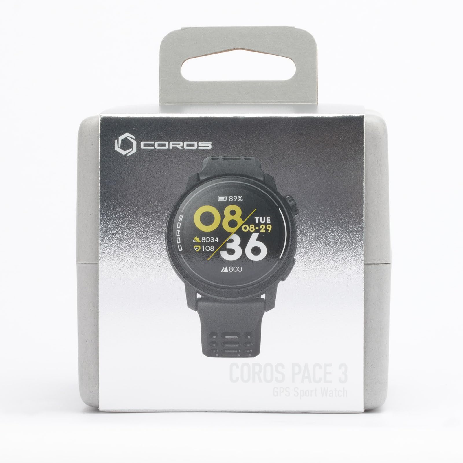 COROS PACE 3 GPS Sports Watch - Lightweight & Comfortable Fitness Tracker with 17-Day Battery, Dual-Band GPS, Heart Rate Monitor, Sleep Tracking & Training Plans for Running, Cycling, Skiing & Outdoor Activities (Black Silicone Band)