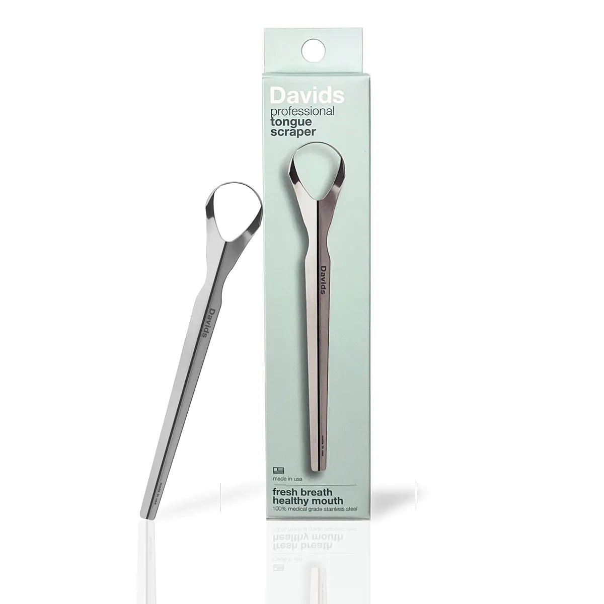 Premium Stainless Steel Tongue Scraper for Bad Breath Removal - Oral Hygiene & Fresh Breath Solution - Perfect for Daily Dental Care & Morning Routine