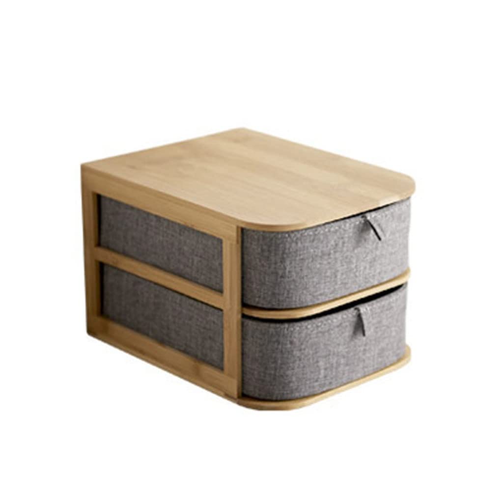 WDBBY Fabric Drawer Storage Box - Bamboo Wood & Oxford Cloth Multi-Layer Organizer for Home, Office, Bedroom - Nordic Style Decorative Storage Cabinet (Color: A) - Perfect for Closet, Underbed, and Nursery Organization