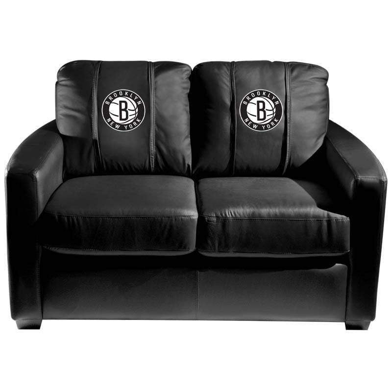 NBA Team Logo Stationary Loveseat - Comfortable Two-Seater Sofa for Living Room, Game Room & Man Cave Decor