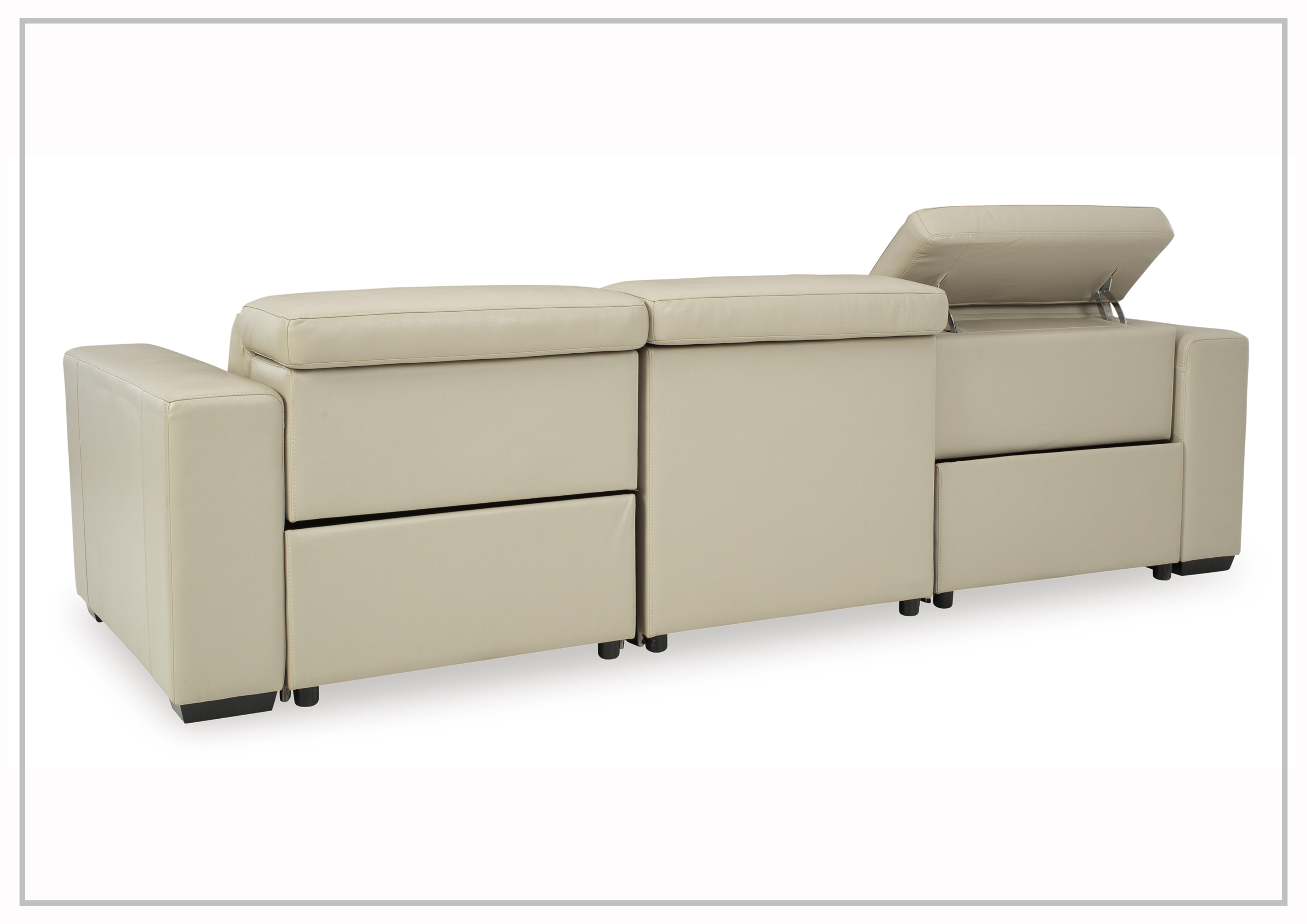 Gio Italia Titan 3-Seater Dual Power Reclining Leather Sofa - Modern Living Room Furniture for Home Theater & Relaxation
