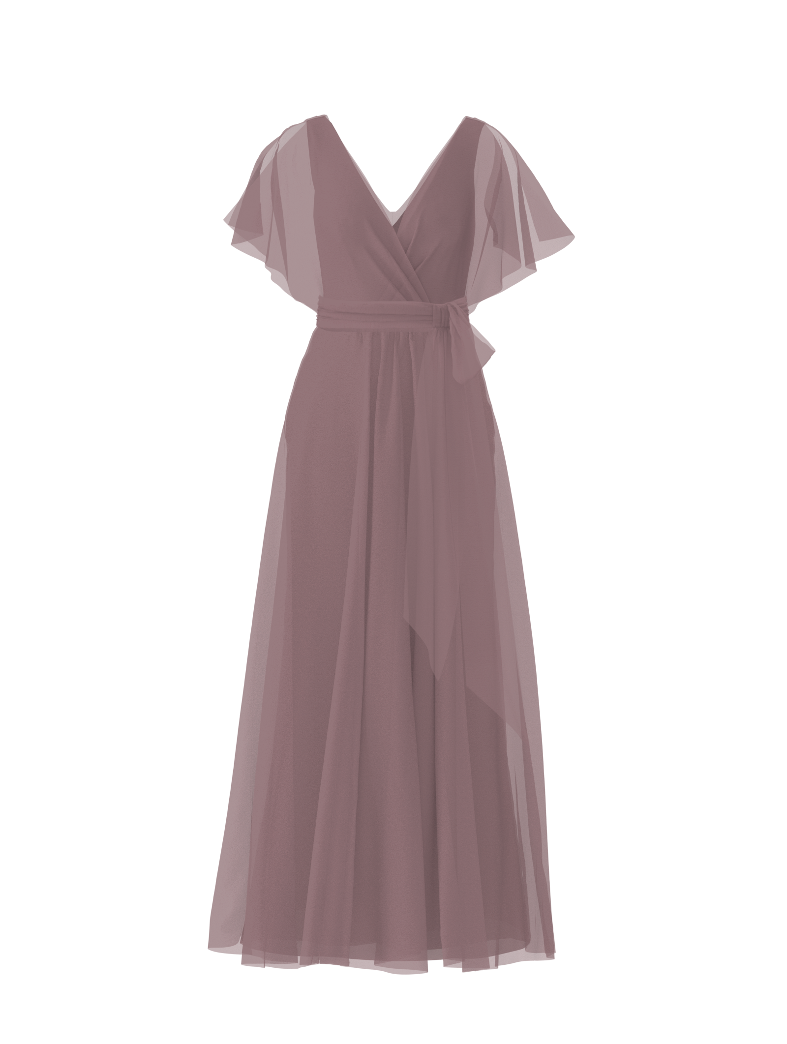 Elegant Mauve Bodice (Ava) and Skirt (Justine) Set with Matching Sash Belt - Perfect for Weddings, Prom, and Formal Events