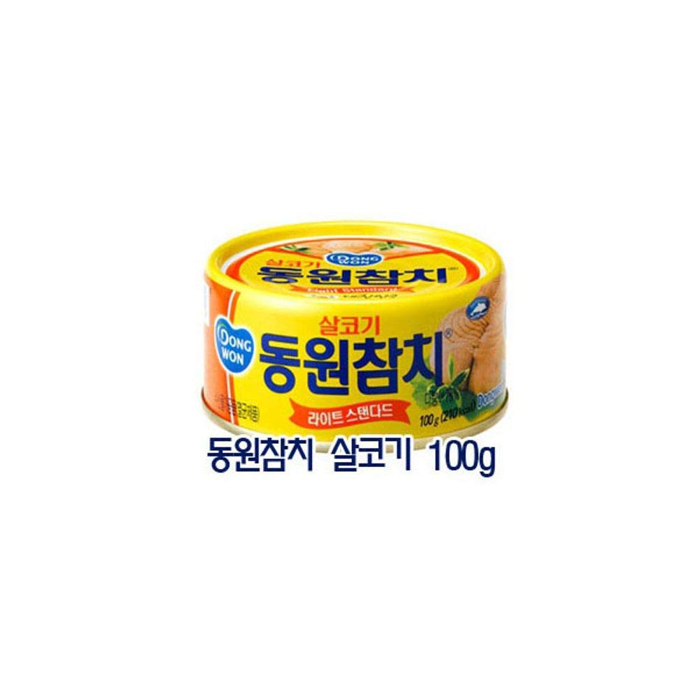 Dongwon Light Tuna in Can - 100g Small Standard Pack - Premium Korean Canned Tuna for Salads, Sandwiches & Quick Meals