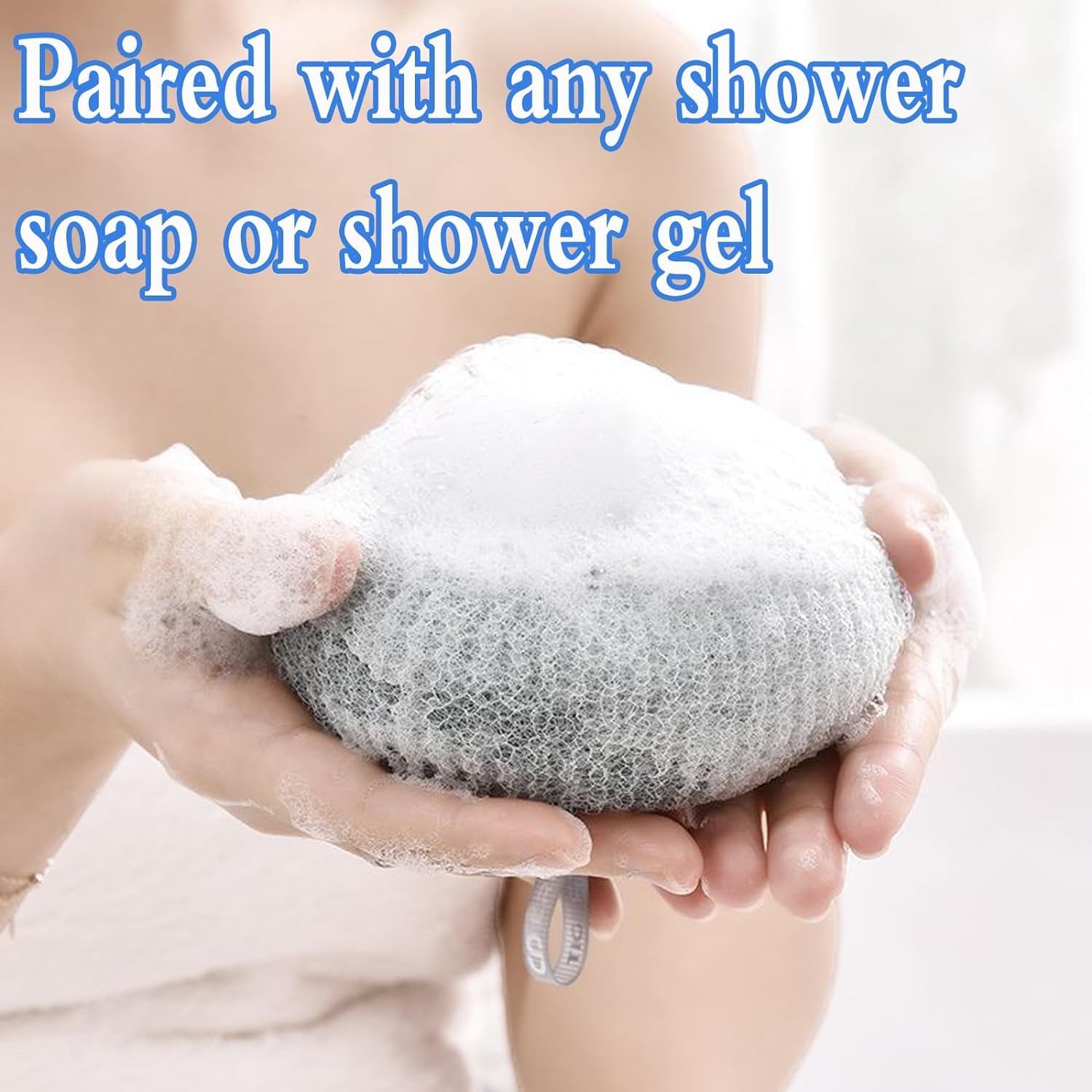Super Soft Exfoliating Bath Sponge Brush with Suction Cup - Gentle Massage & Skin Cleansing for Women & Men (2-Pack, Multicolor) - Perfect for Shower, Bath & Body Scrub