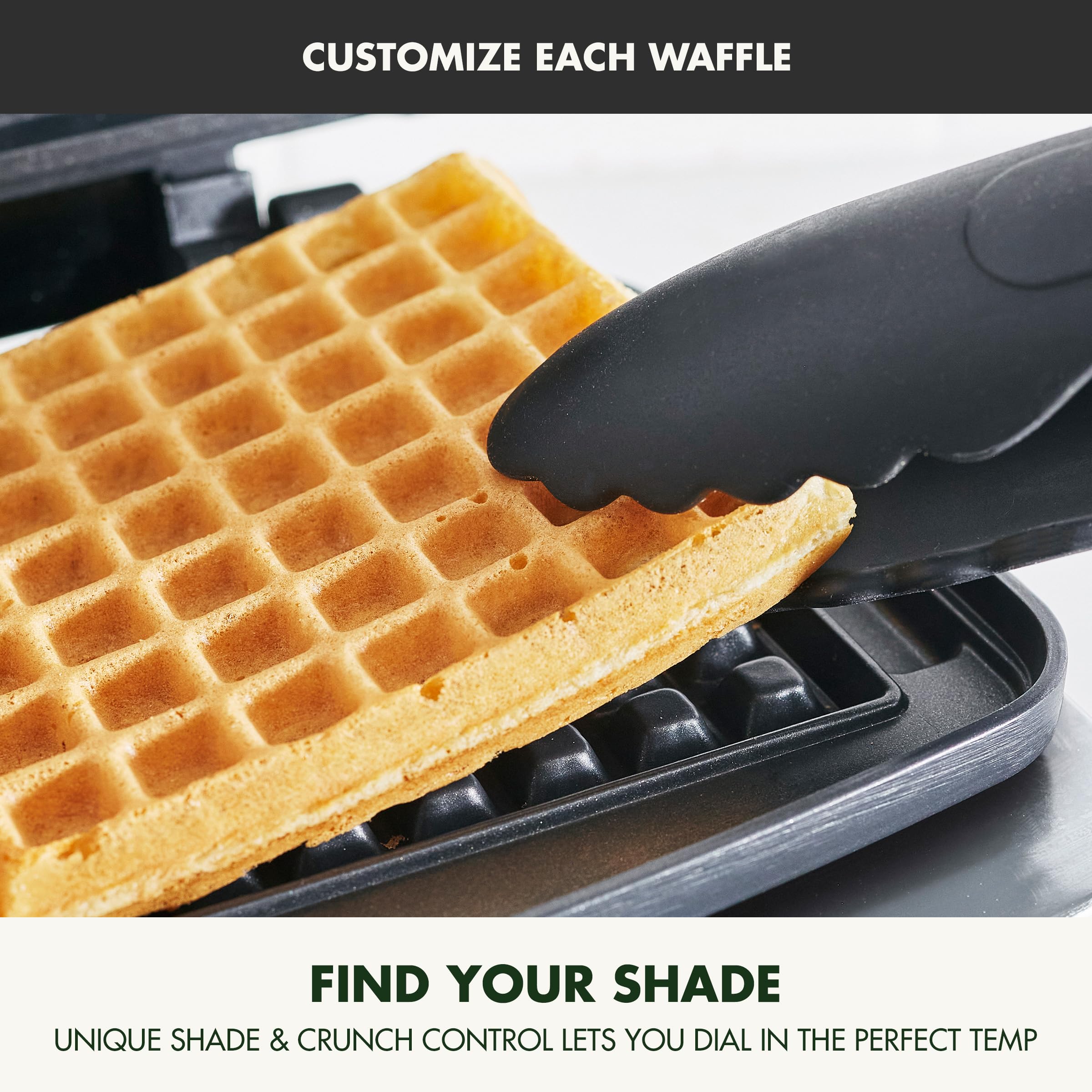 GreenPan Elite 2-Square Belgian & Classic Waffle Maker with Healthy Ceramic Nonstick Coating, Dishwasher Safe Plates, Adjustable Browning Control, Overflow Protection - Perfect for Breakfast, Brunch and Family Gatherings - Stainless Steel Design