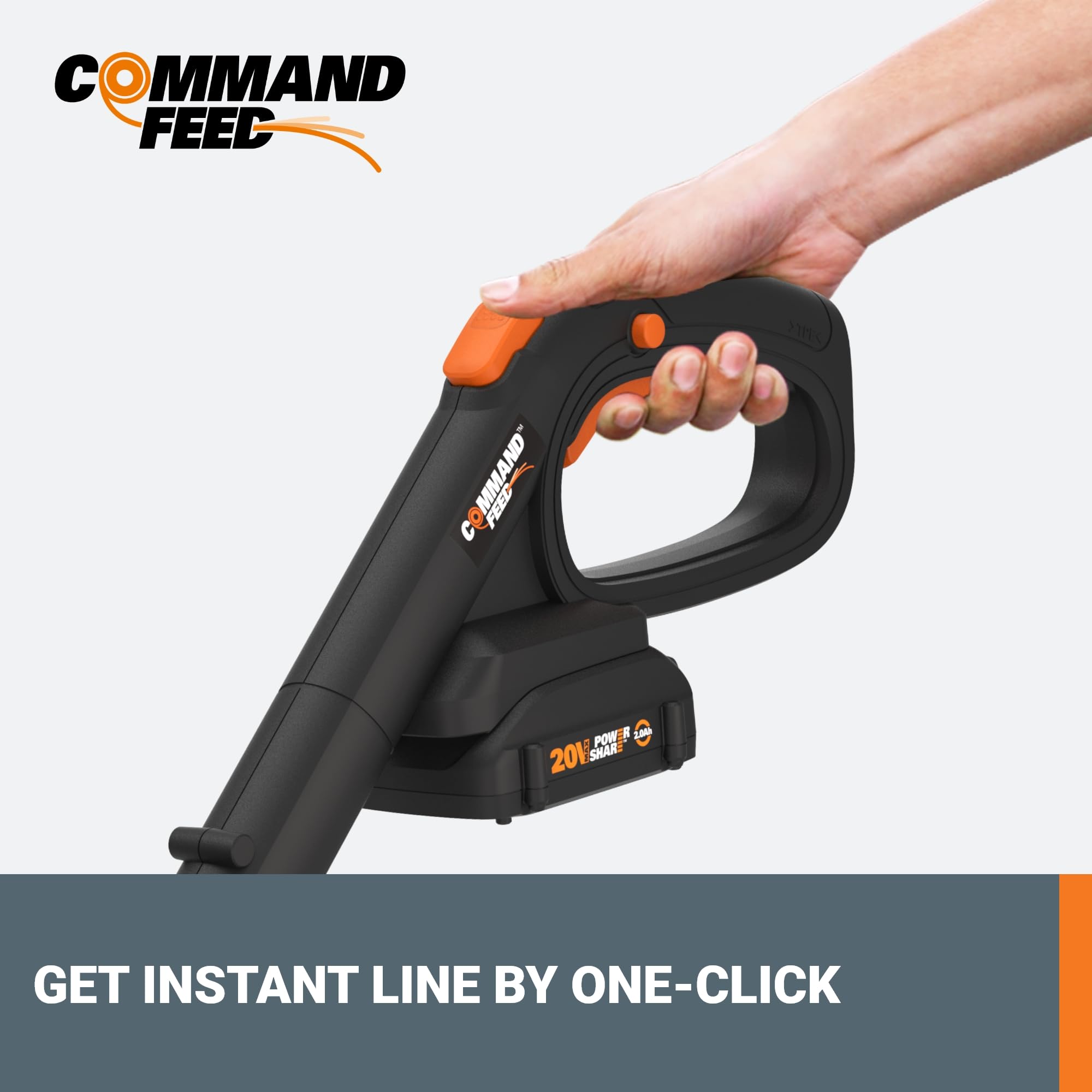 Worx WG930.2 20V PowerShare Cordless String Trimmer & Leaf Blower Combo Kit - 12