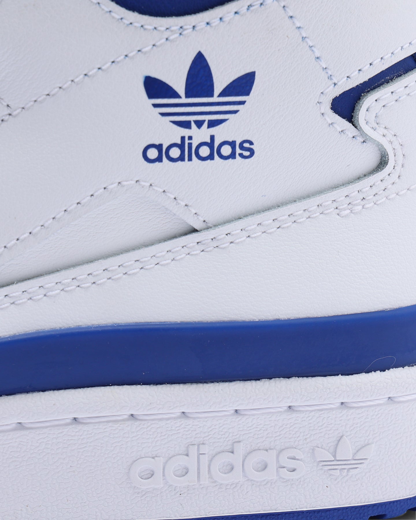 Adidas Men's Forum Mid Sneakers - Cloud White / Royal Blue / Cloud White | Basketball & Casual Shoes for Men | Perfect for Streetwear & Gym Workouts