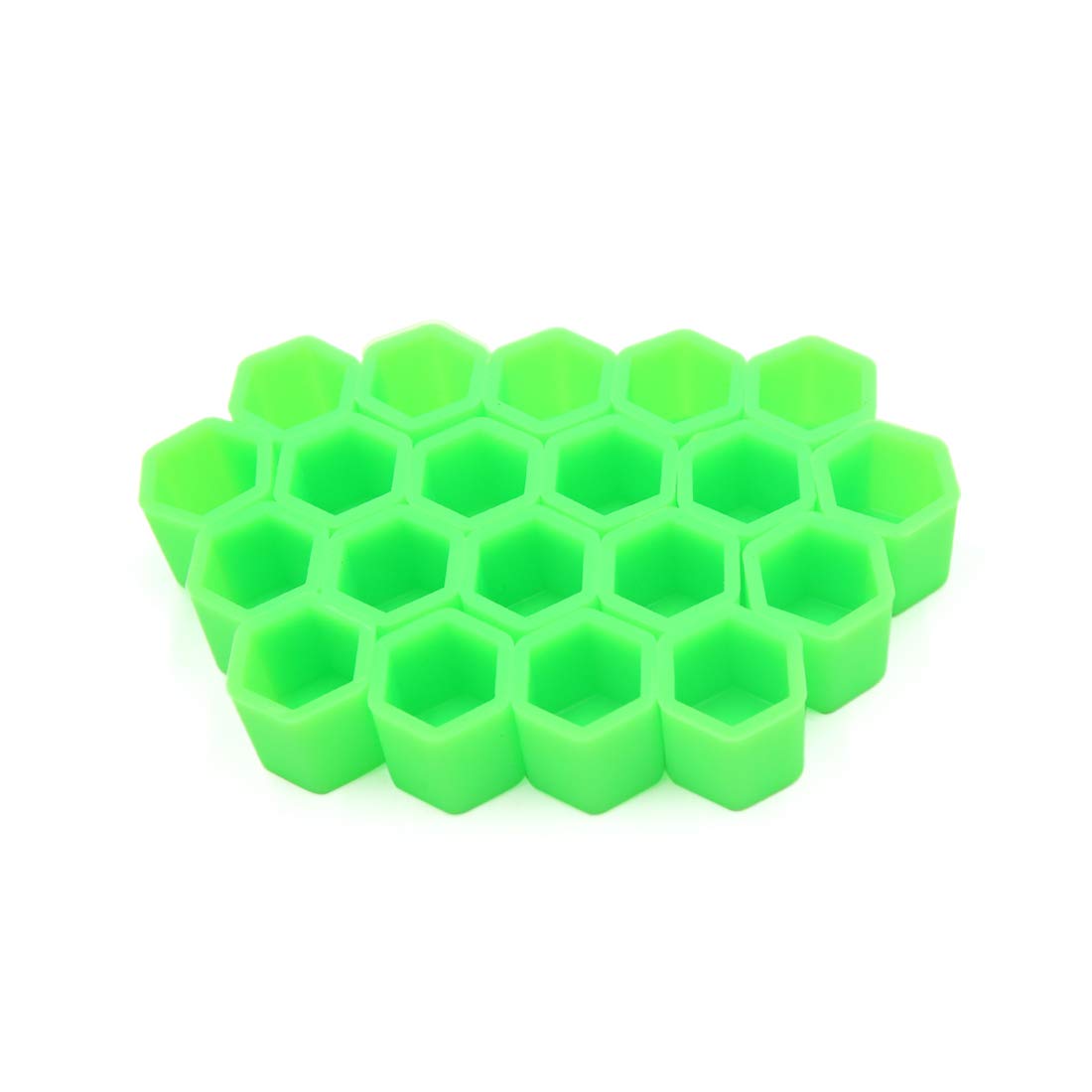 uxcell 20 Pcs Green 17mm Hex Bolt Covers for Car Wheel Tires - Durable Screw Protector Caps for Automotive Protection & Customization