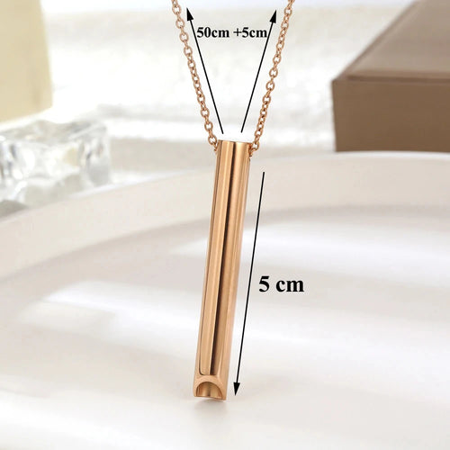 Stainless Steel Anxiety Relief Breathing Necklace for Women - Calming Stress & Anxiety Jewelry - Perfect for Meditation, Yoga, and Daily Wear