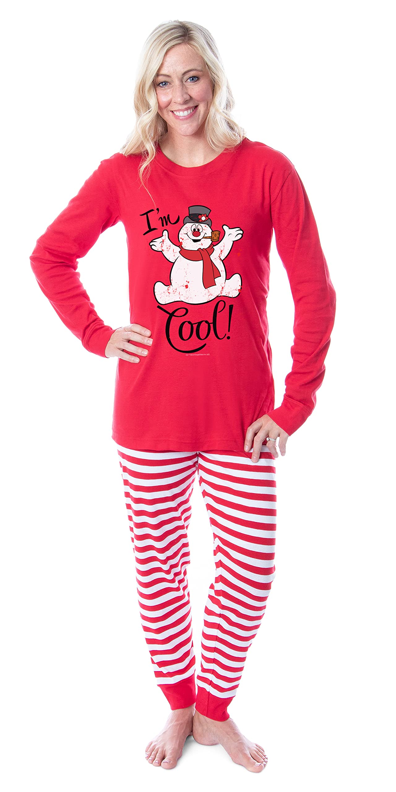 Frosty the Snowman Christmas Family Matching Pajama Set - Cozy Cotton Tight Fit Pajamas for Kids & Adults - Perfect for Holiday Parties & Family Photos