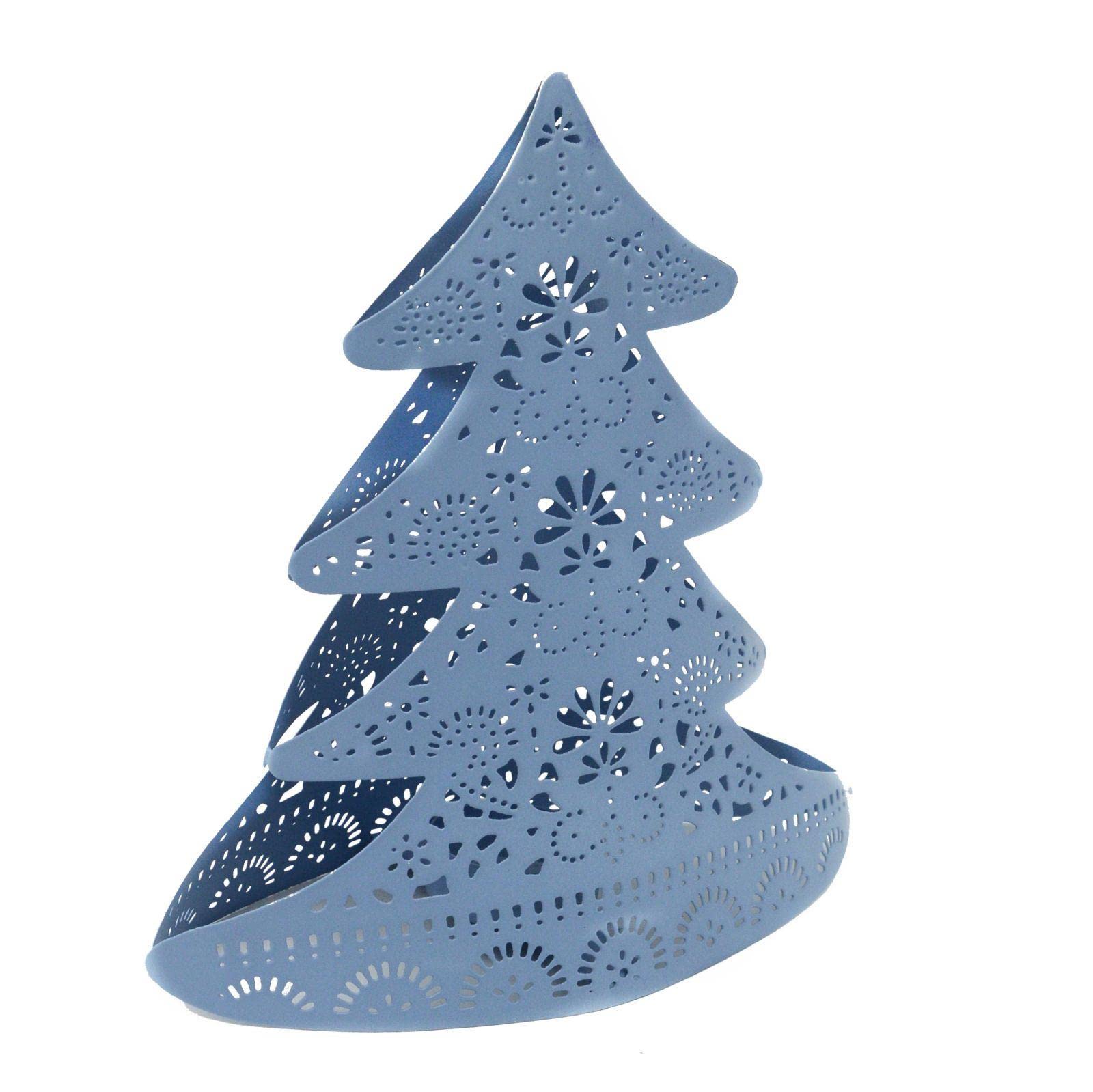 Vacchetti Metal Candle Holder Tree in Light Blue - Elegant Home Decor for Living Room, Bedroom & Wedding Centerpieces
