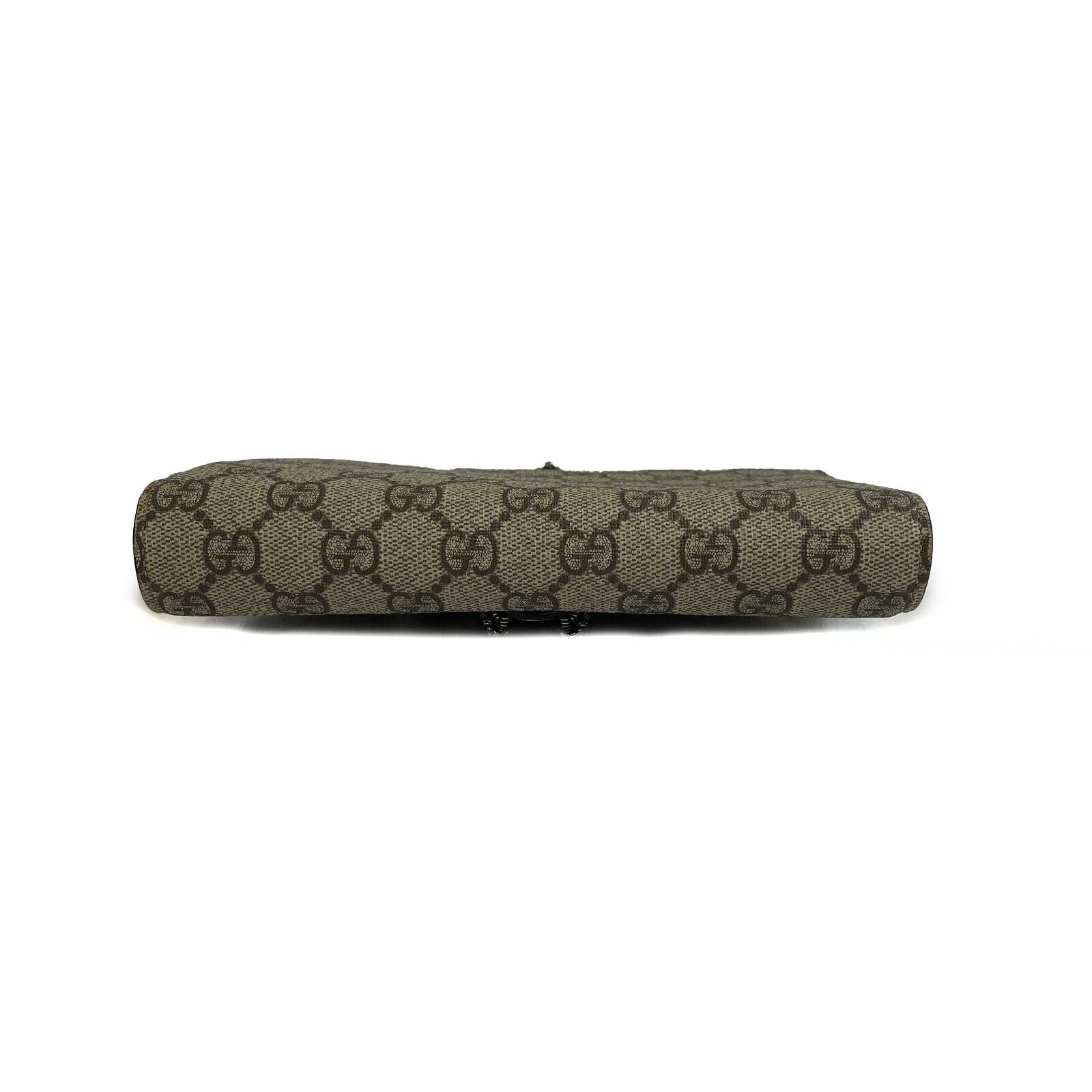 Gucci Dionysus GG Supreme Canvas Clutch Crossbody Bag - Beige & Silver | Luxury Designer Handbag for Women, Perfect for Evening Parties, Date Nights & Special Occasions
