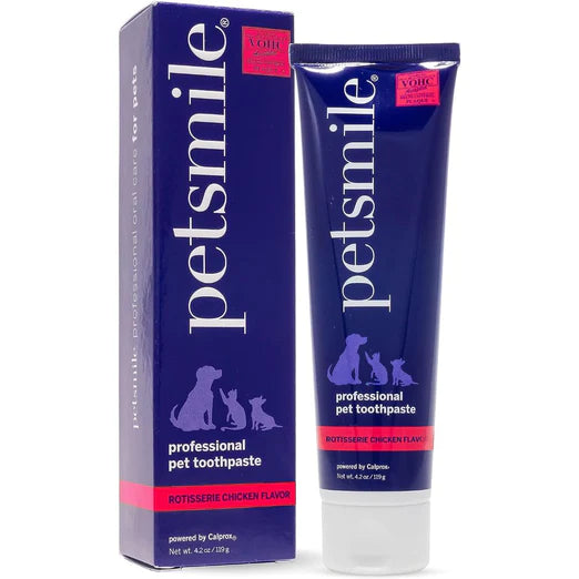 Petsmile VOHC Approved Professional Pet Toothpaste - Chicken Flavor for Dogs & Cats | Vet Recommended Dental Care Solution for Fresh Breath & Healthy Teeth