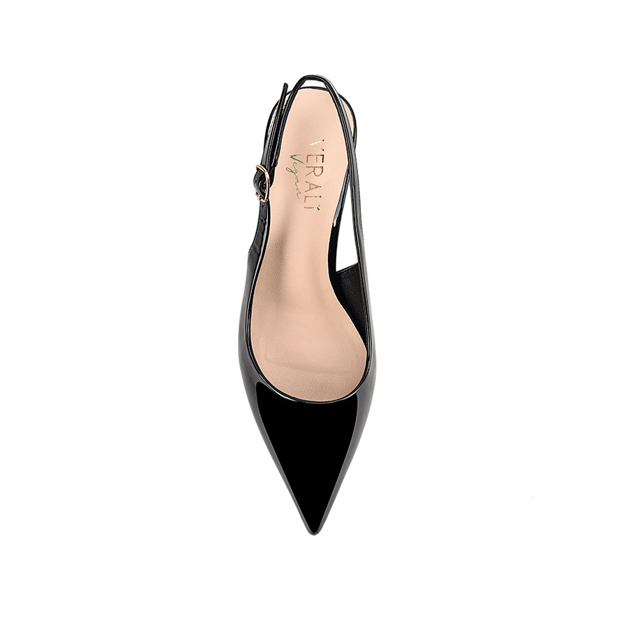 Shayley Black Patent Slingback Stilettos - High Heel Dress Shoes for Women | Perfect for Parties, Weddings & Evening Events